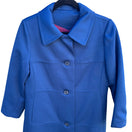 Switch Bullocks Wilshire Vintage 60s 70s Womens Royal Blue A Line Mod Coat Overcoat L 3 image