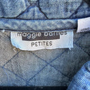 Switch Maggie Barnes Petites Vintage Womens Floral Embroidery Quilted Denim Jacket 26WP 3 image