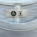 Switch American Giant Womens White Slub Cotton Long Sleeve Crew Neck T-Shirt Size S USA 2 image