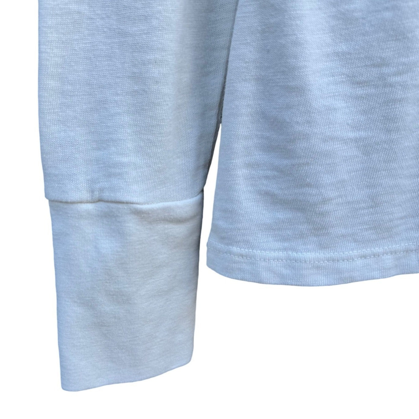 American Giant Womens White Slub Cotton Long Sleeve Crew Neck T-Shirt Size S USA