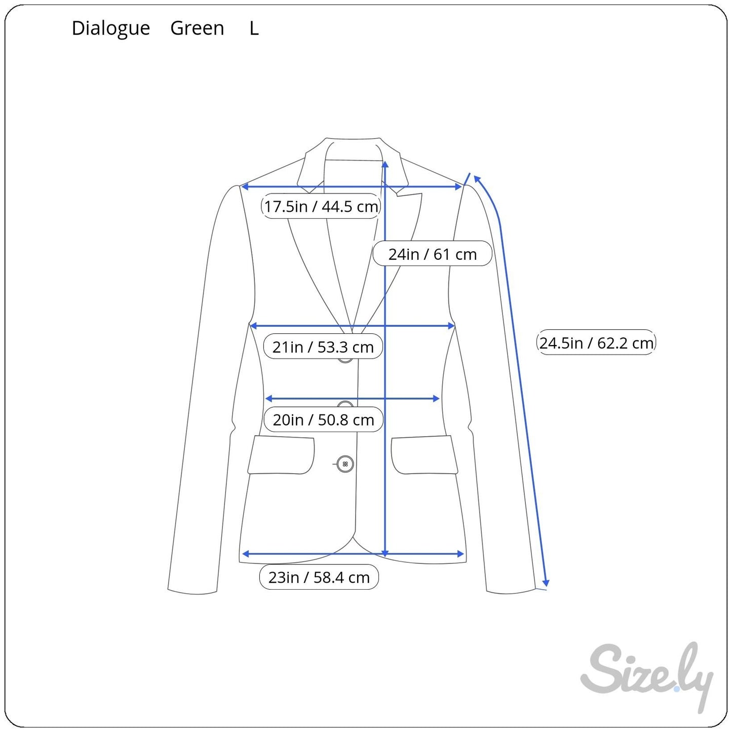 Dialogue Womens Teal Textured Stretch Adjustable Belt Button-Up Blazer Jacket L
