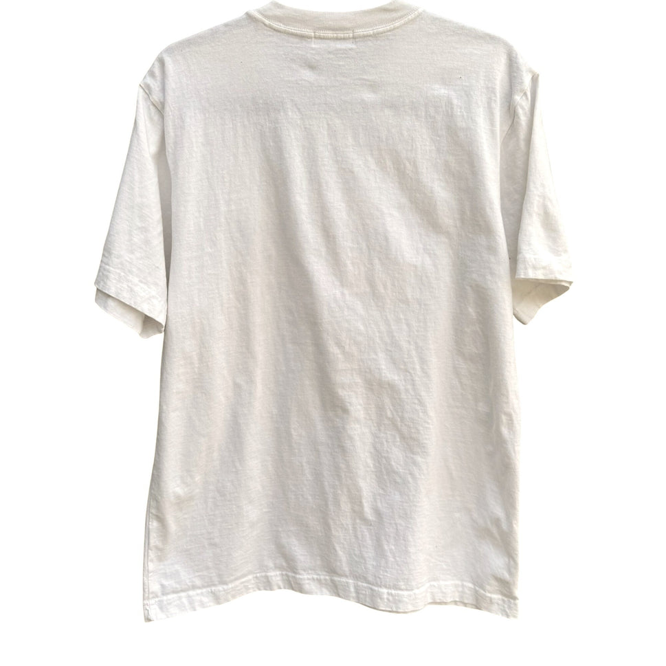 Hard Rock Cafe Singapore Vintage White Graphic Print Asics All Cotton Tee Shirt L