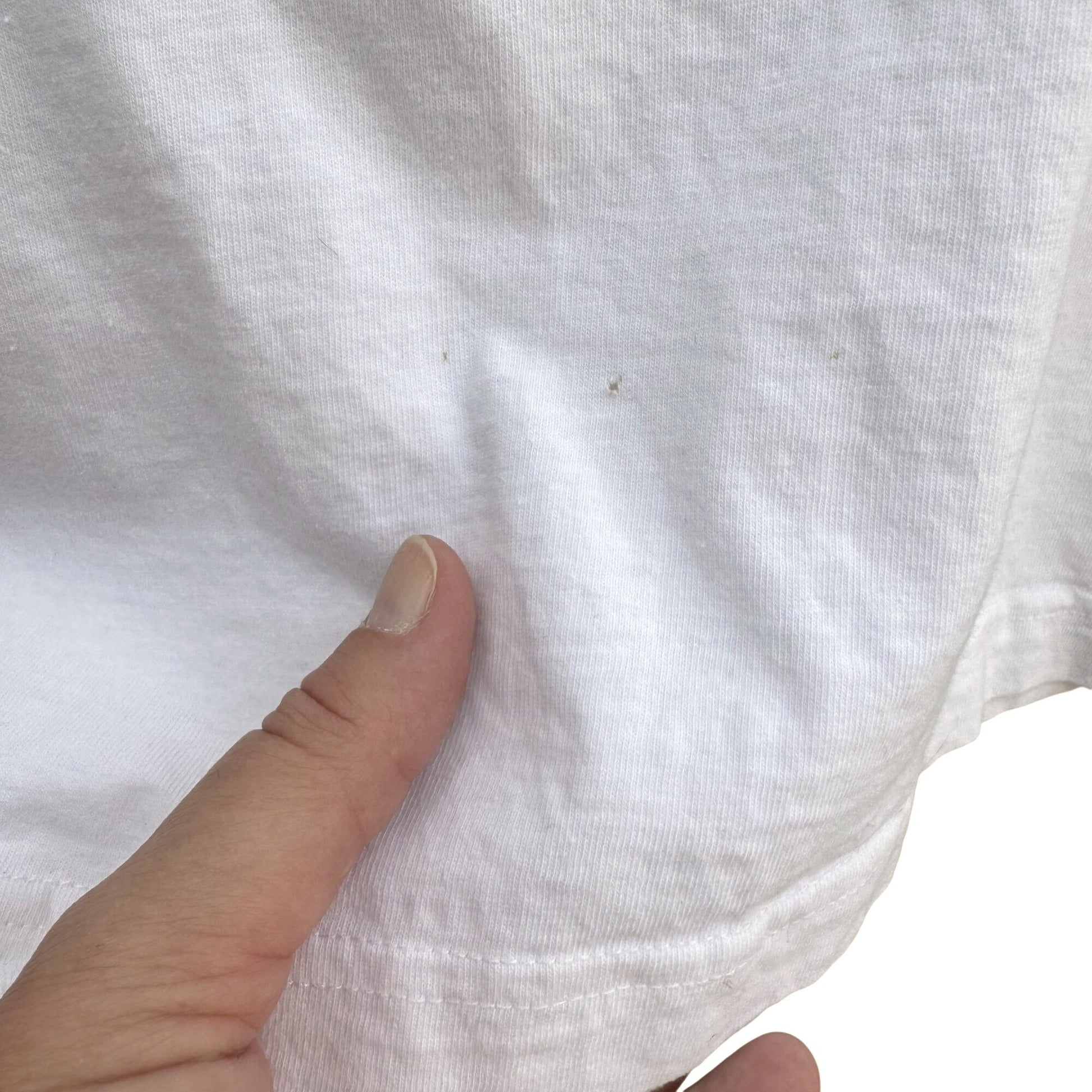 Hard Rock Cafe Singapore Vintage White Graphic Print Asics All Cotton Tee Shirt L