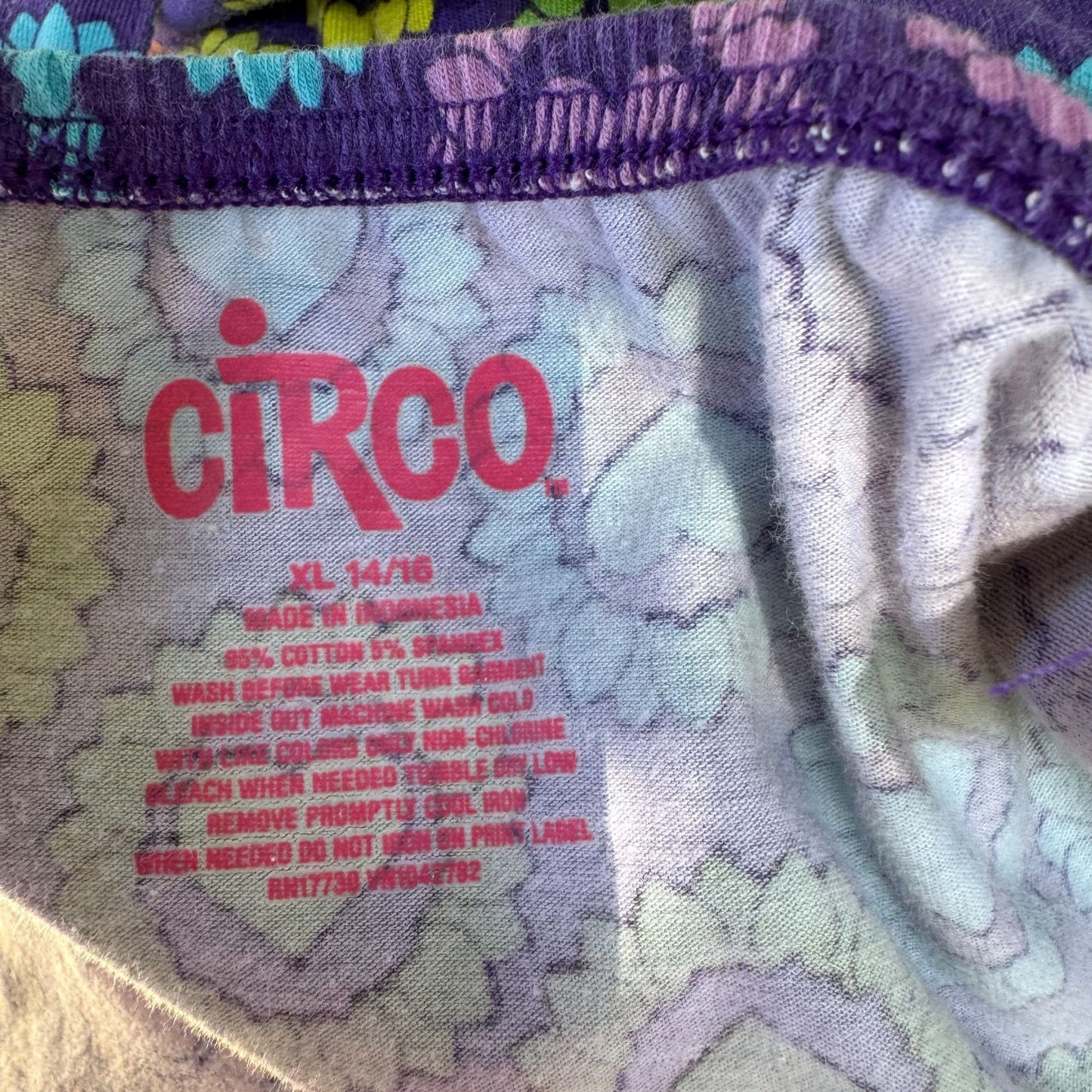 Circo Heart Print Ruffle Hem Cotton Blend Multicolor Romper Girls XL Womens S/XS