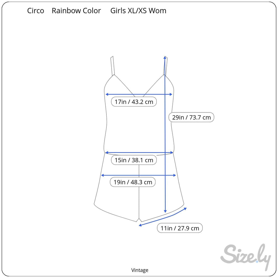 Circo Heart Print Ruffle Hem Cotton Blend Multicolor Romper Girls XL Womens S/XS