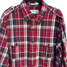 Switch Orvis Mens Red Black Plaid Long Sleeve Epaulets Button Up Outdoor Grunge Shirt L 2 image