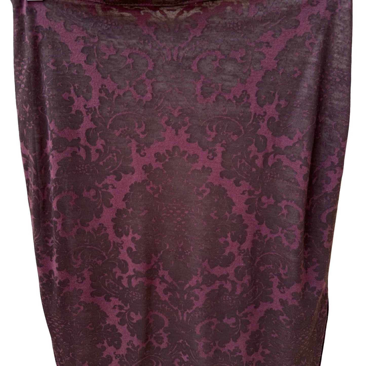 Damask Dark Romance Whimsigoth Midi Skirt Burgundy Gothic Baroque Victorian