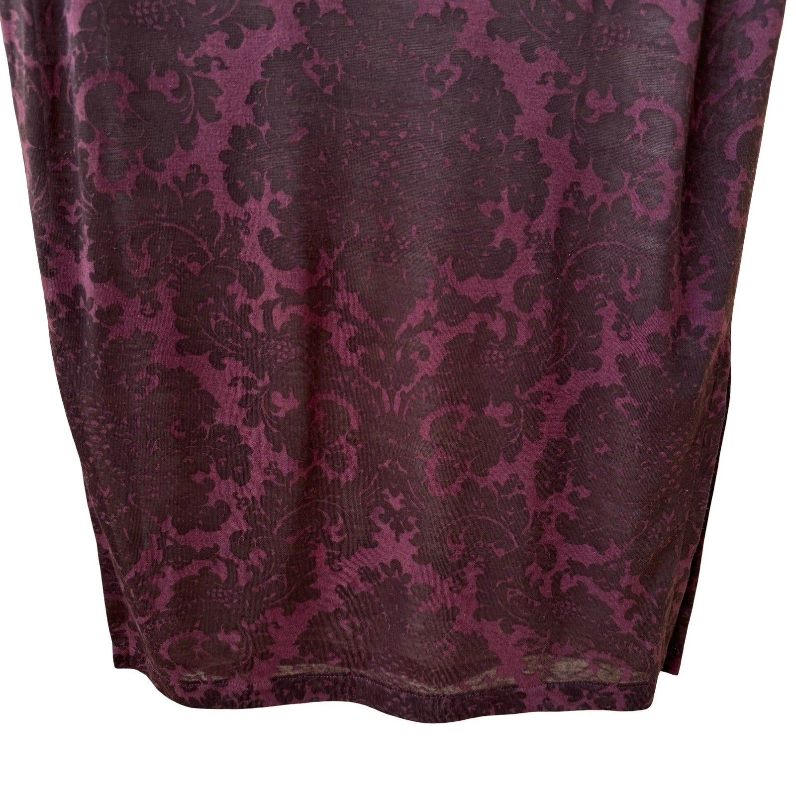 Damask Dark Romance Whimsigoth Midi Skirt Burgundy Gothic Baroque Victorian