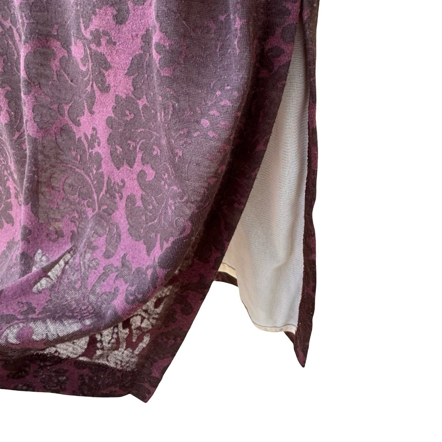 Damask Dark Romance Whimsigoth Midi Skirt Burgundy Gothic Baroque Victorian