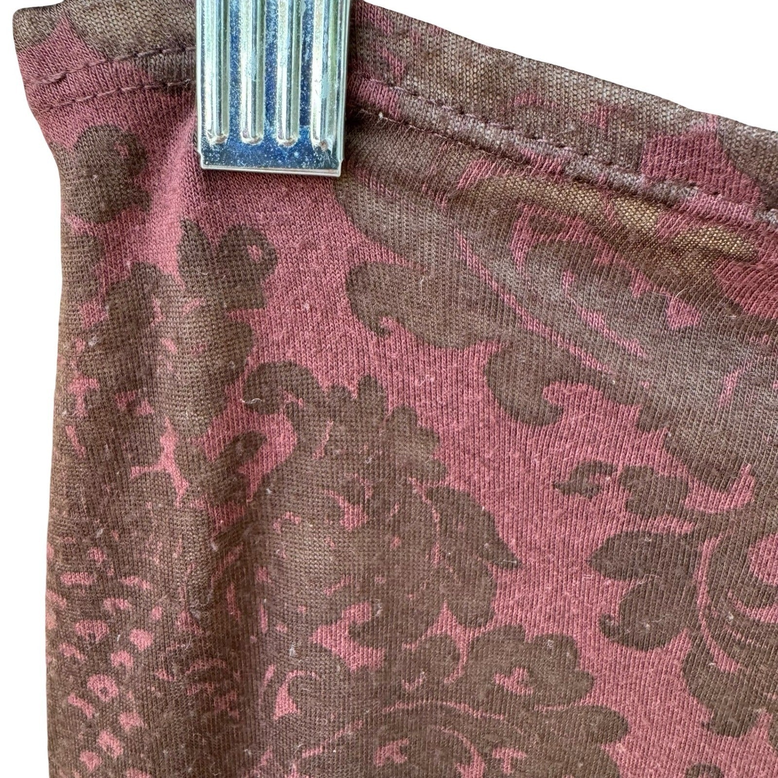 Damask Dark Romance Whimsigoth Midi Skirt Burgundy Gothic Baroque Victorian