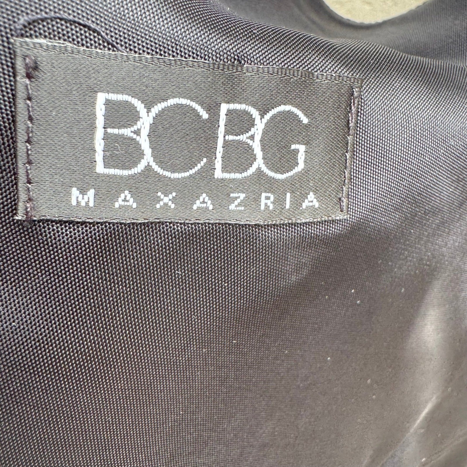 BCBG Max Azria Y2K 90s Biker Chic Edgy Moto Goth Luxury Leather Wrap Top Vest S