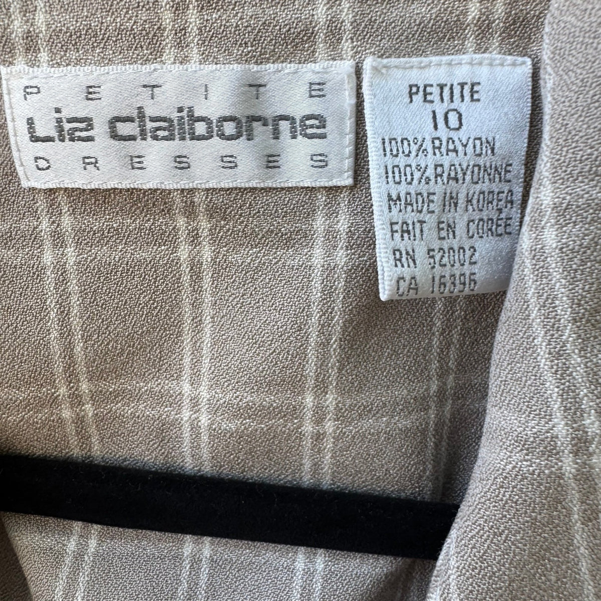 Liz Claiborne Vintage 90s Plaid Windowpane Boxy Oversized Longline Blazer Tan 10