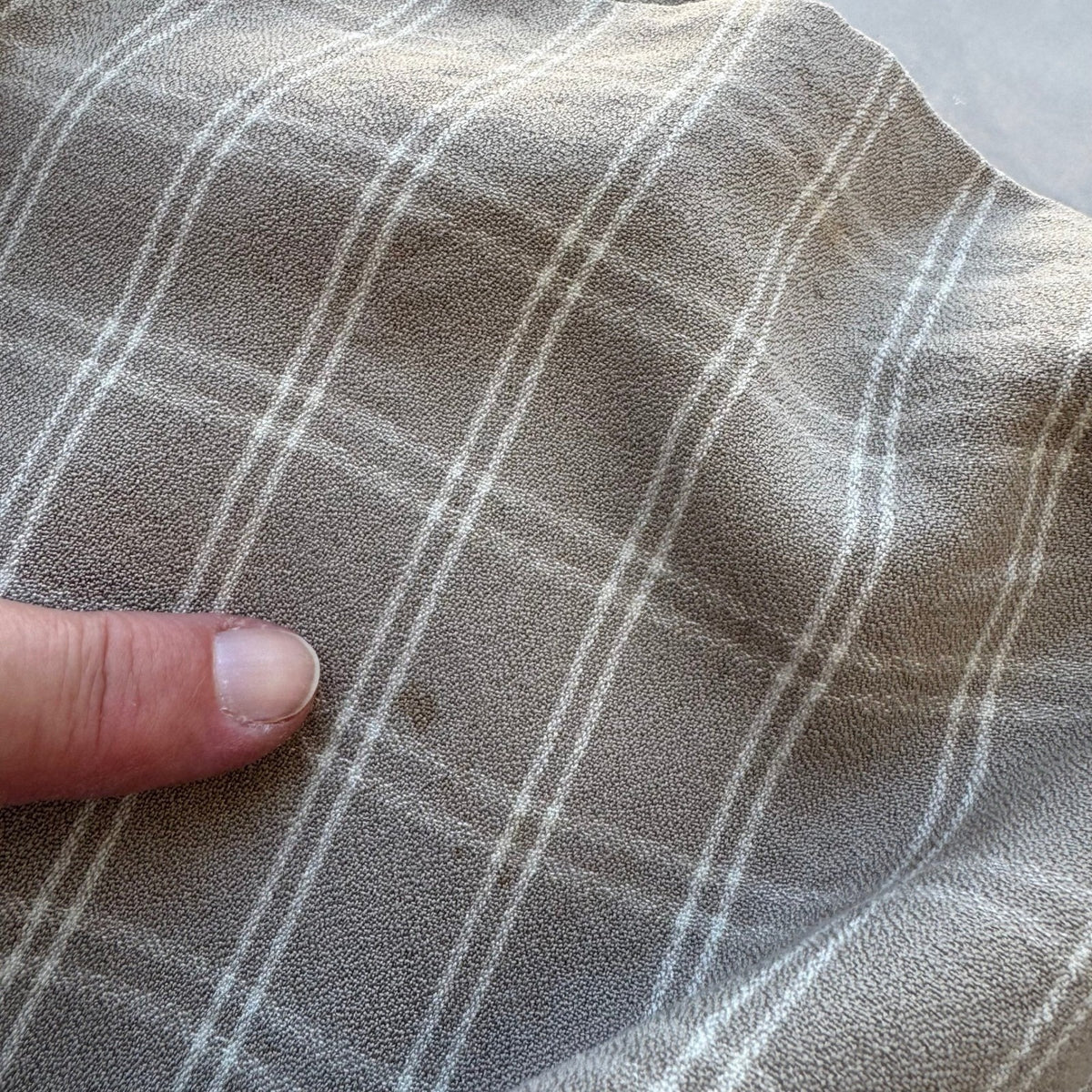 Liz Claiborne Vintage 90s Plaid Windowpane Boxy Oversized Longline Blazer Tan 10