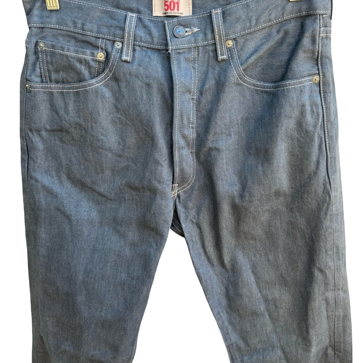 Levis 501 Original Straight Leg Button Fly Jeans Made In Mexico Blue Mens 33x30