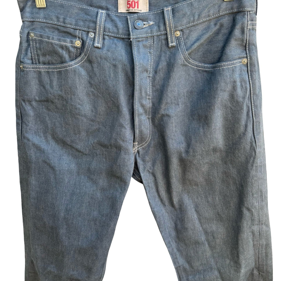 Levis 501 Original Straight Leg Button Fly Jeans Made In Mexico Blue Mens 33x30