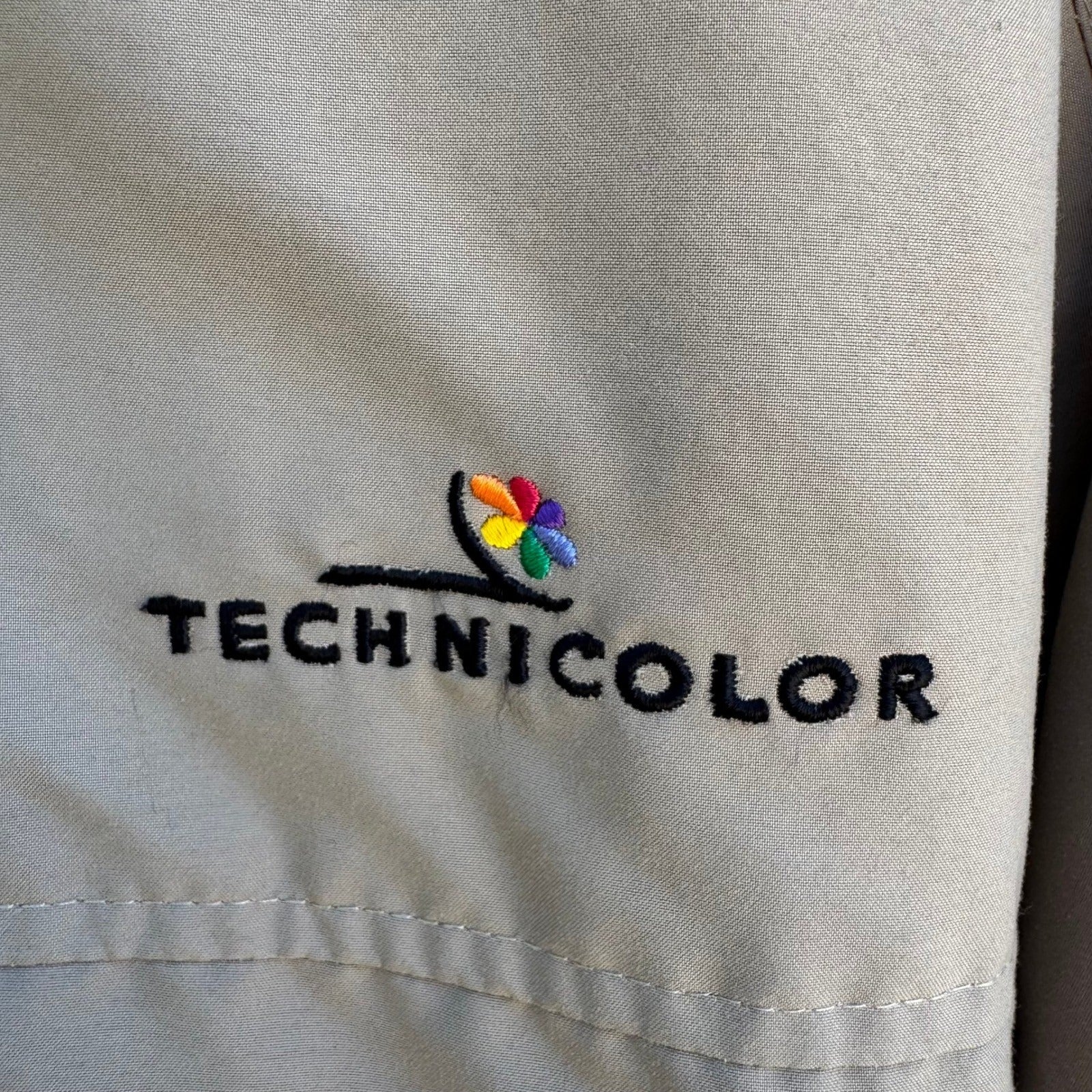 Technicolor Vintage 90s Harrington Windbreaker Bomber Jacket Tan Mens L Film