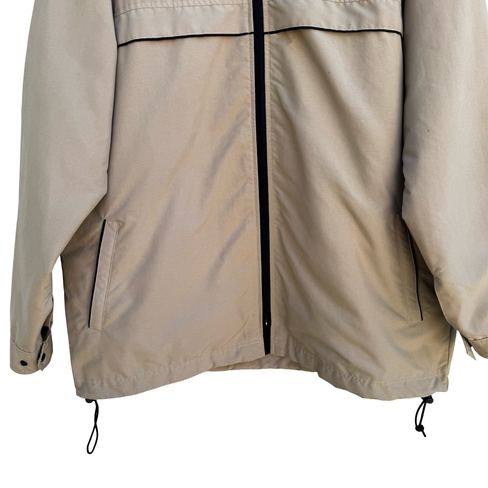 Technicolor Vintage 90s Harrington Windbreaker Bomber Jacket Tan Mens L Film