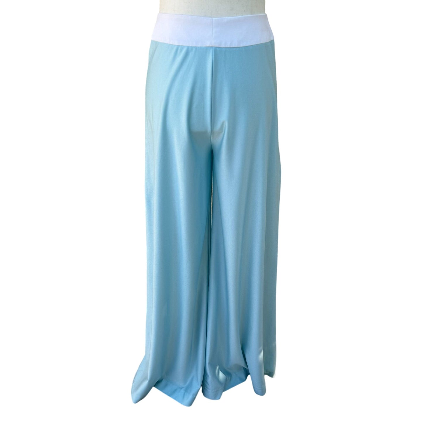 Tennis Star Vintage 70s Women's 3 Piece Crop Top Wide Leg Pants Beachwear Set