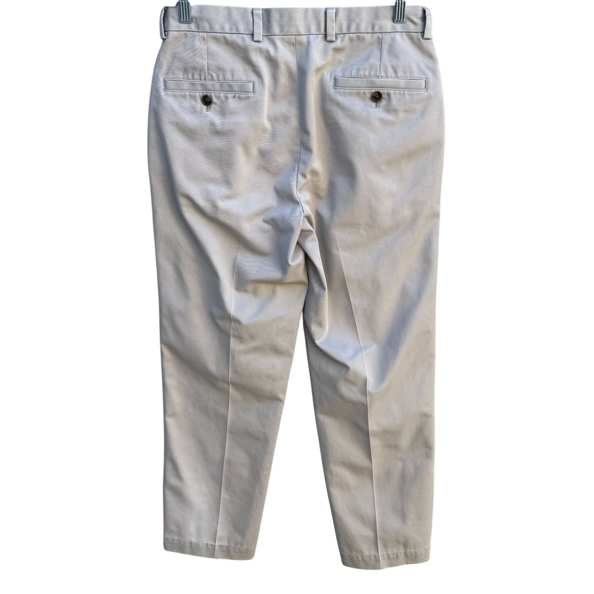 Brooks Brothers Advantage Chino Clark Mens Pants W31 L30 Preppy All Cotton Beige