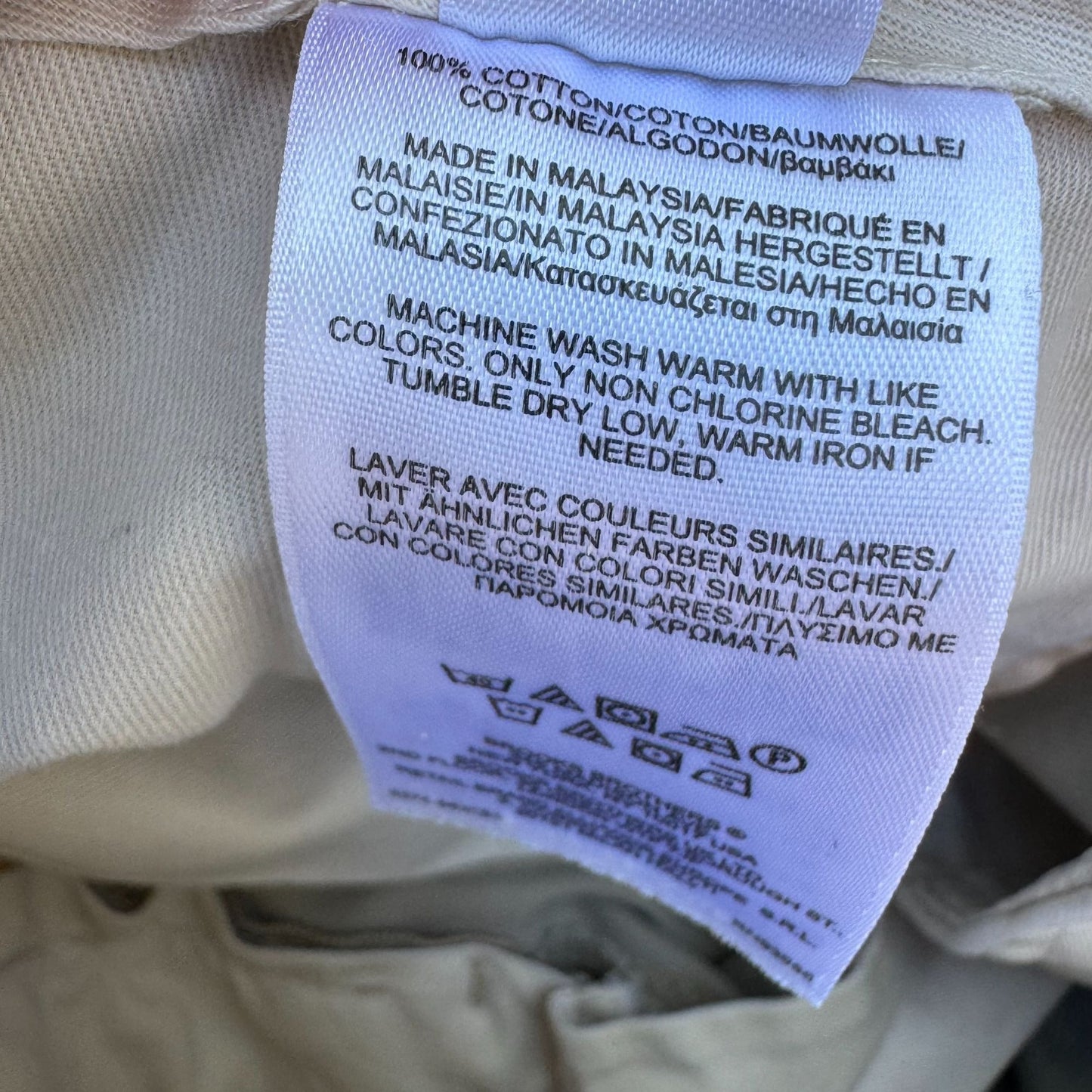 Brooks Brothers Advantage Chino Clark Mens Pants W31 L30 Preppy All Cotton Beige