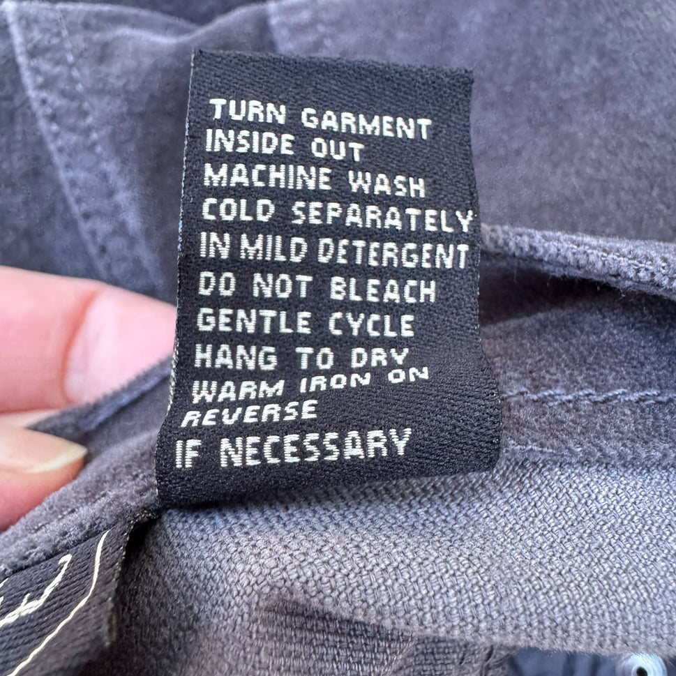 Diane Gilman DG2 Grey Corduroy Pants 2P Mid-Rise Casual Stretch Slim Fit Womens