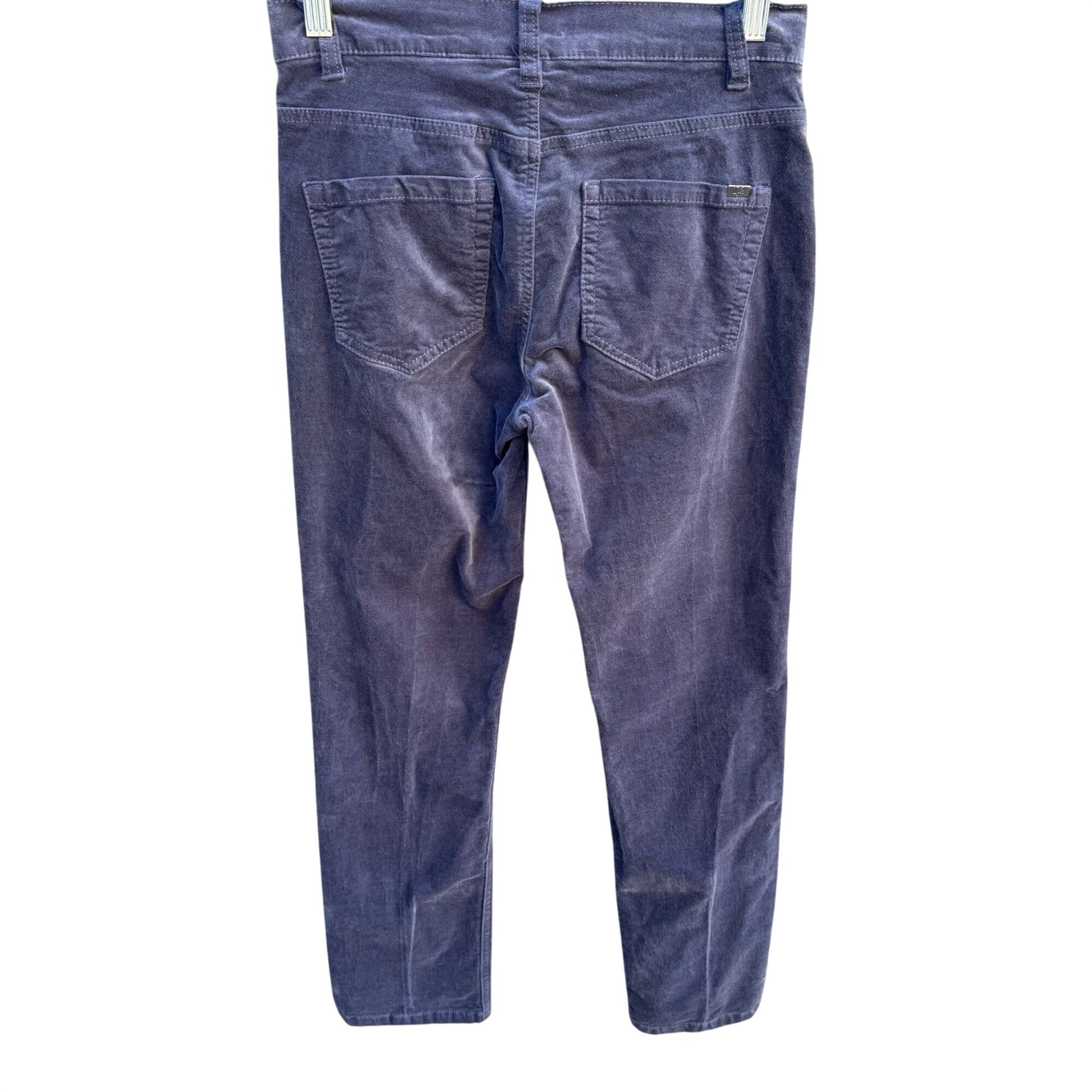 Diane Gilman DG2 Grey Corduroy Pants 2P Mid-Rise Casual Stretch Slim Fit Womens