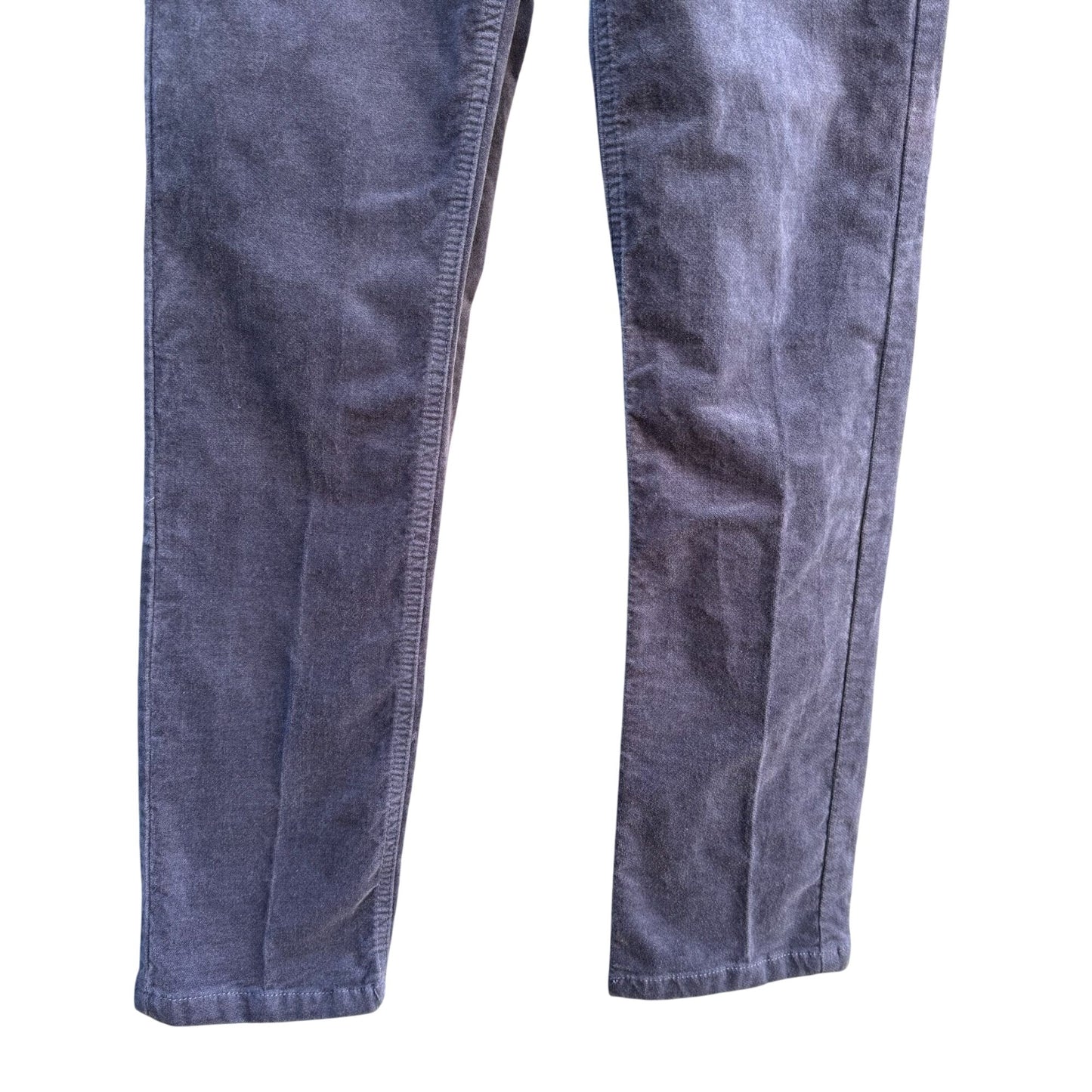 Diane Gilman DG2 Grey Corduroy Pants 2P Mid-Rise Casual Stretch Slim Fit Womens