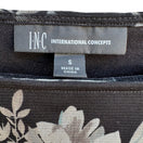 Switch INC International Concepts Y2K Whimsigoth Fairy Floral Mesh Boat Neck Blouse S 2 image