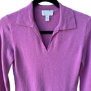 Switch Charter Club 2-Ply 100% Cashmere Quiet Luxury Preppy Minimalist Polo Sweater S 3 image