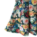 Switch Guess Los Angeles Vintage Floral Multicolor Roses A-Line Skater Mini Skirt - Med 2 image