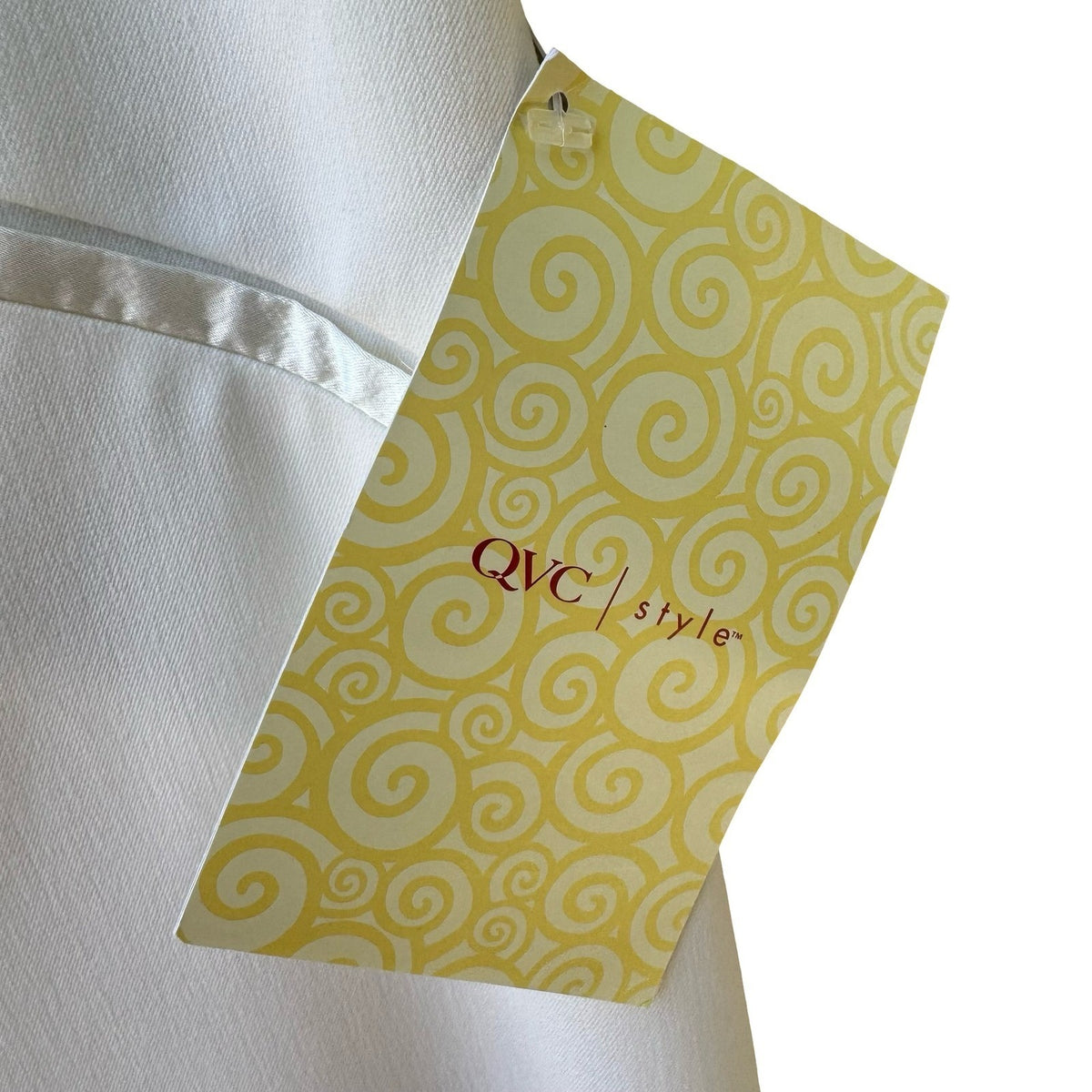 Erika Kline Minimalist Satin Trim Straight Leg Dress Pants Trousers White L NEW