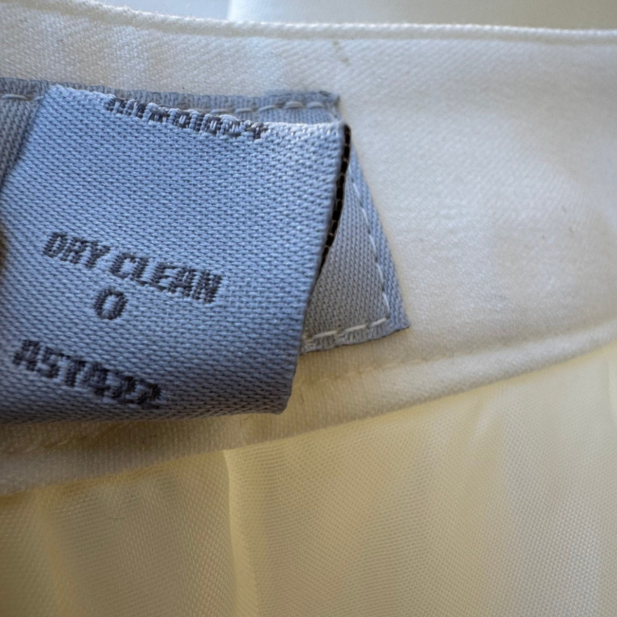 Erika Kline Minimalist Satin Trim Straight Leg Dress Pants Trousers White L NEW