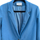 Switch New Expressions Bobbie Brooks Vintage Womens Blue Wool Blend Oversized Blazer L 2 image