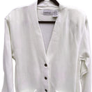 Switch Carreau Sport Vintage 90s Womens White Oversized Shoulder Pads Button Cardigan S 2 image