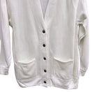 Switch Carreau Sport Vintage 90s Womens White Oversized Shoulder Pads Button Cardigan S 3 image