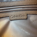 Switch Calvin Klein Quilted Tan Leather Shoulder Bag Gold Hardware Handbag Purse Preppy 2 image