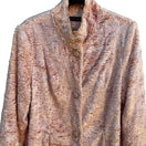 Switch Valerie Stevens Vintage Peach Womens Crinkle Velvet Shaggy Faux Fur Look Coat L 2 image