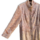 Switch Valerie Stevens Vintage Peach Womens Crinkle Velvet Shaggy Faux Fur Look Coat L 3 image