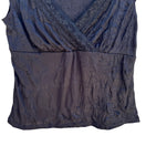 Switch Vol 1 Y2K Black Crinkle Lace Trim V-Neck Empire Waist Top XL Whimsigoth Grunge 3 image