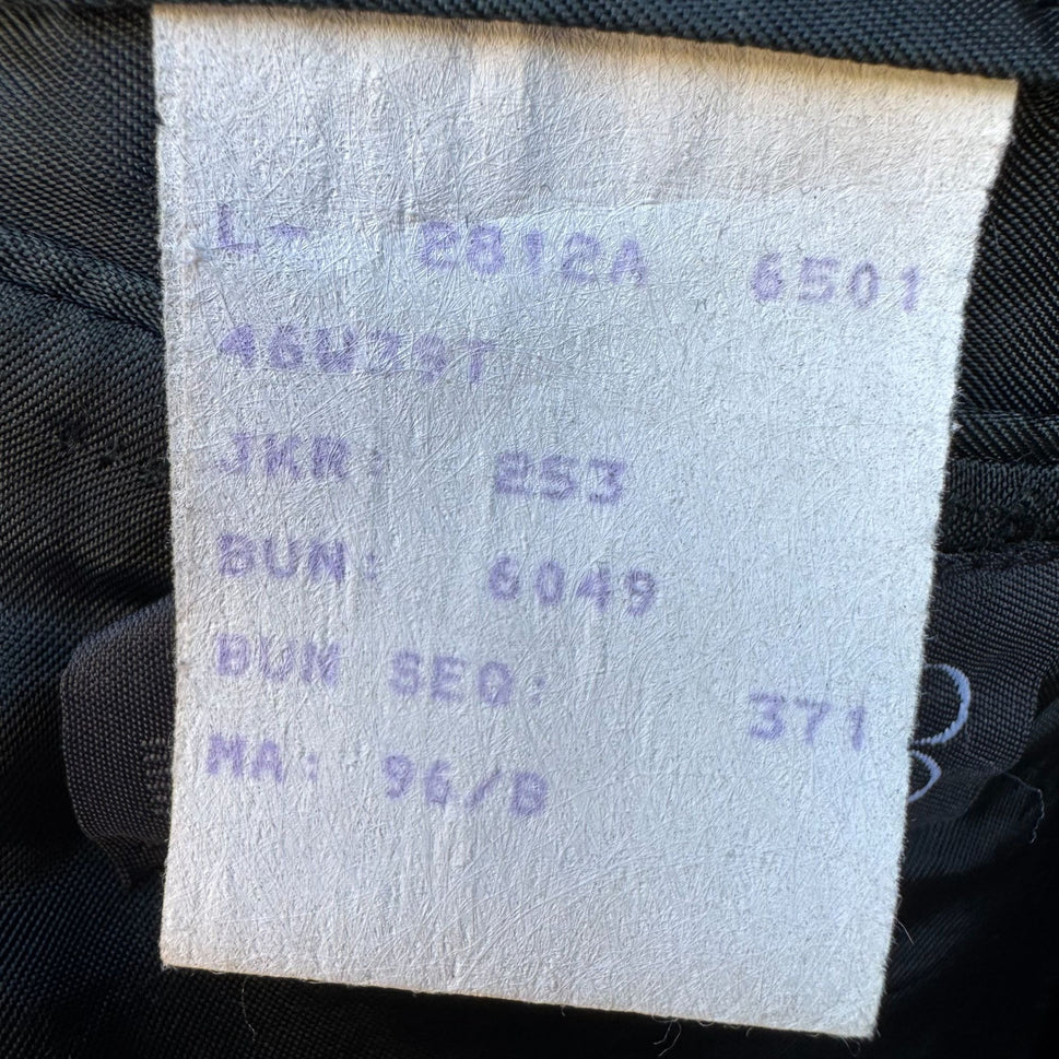 Modesto Uomo Vintage Mens Black Two Button Double Breasted Wool Blazer Jacket 46