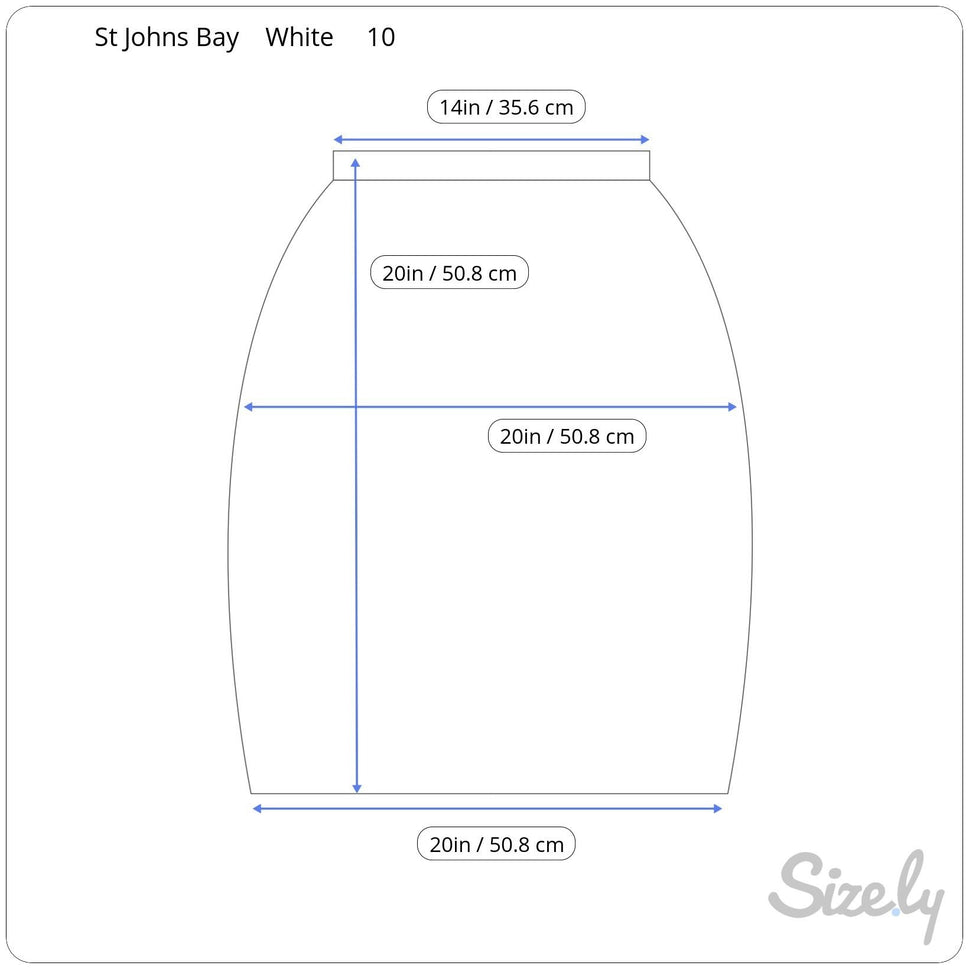 St Johns Bay White Womens Front Back Seam Detail Zip Closure Mini Skirt - 10