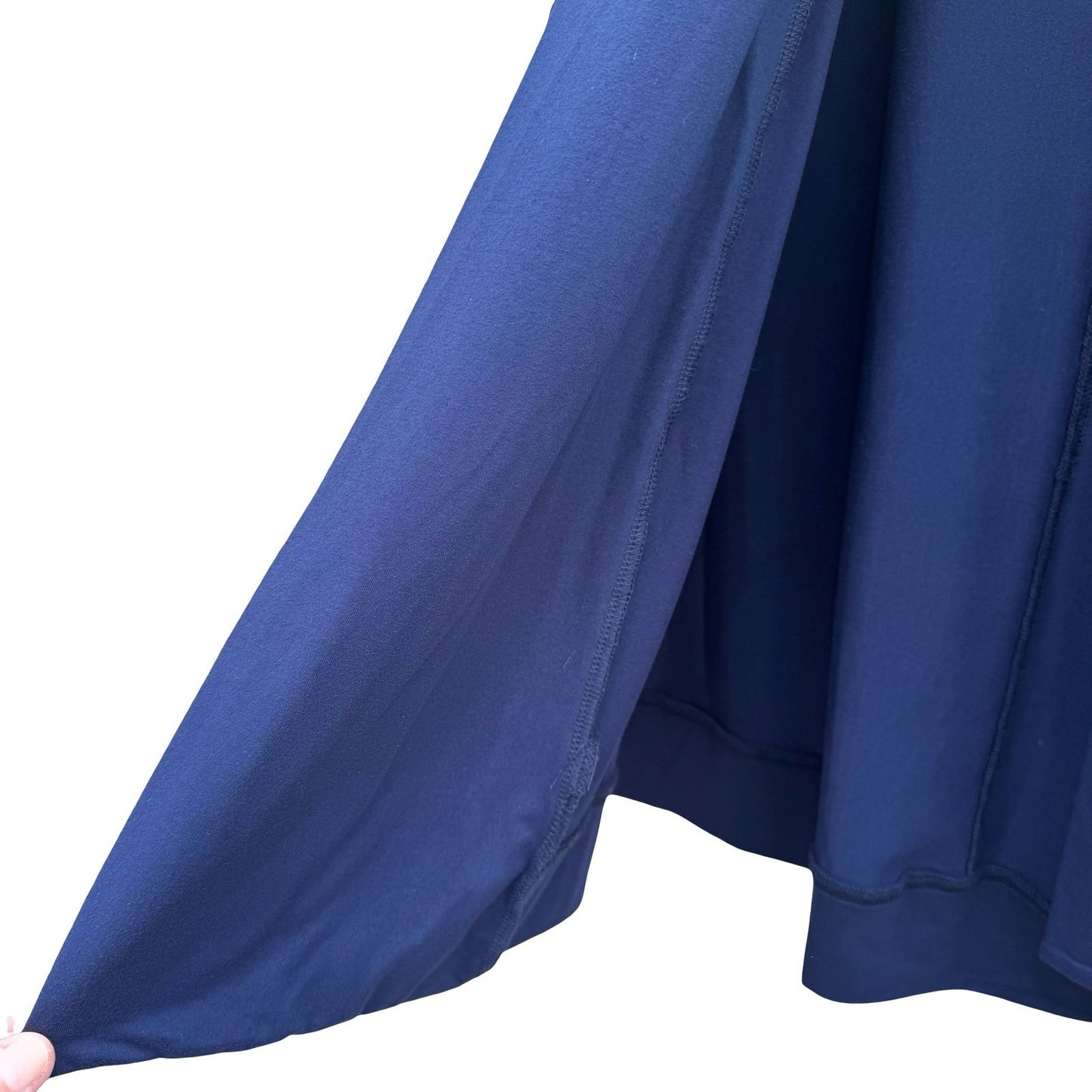 Bobeau Womens Navy Blue Open Front Shawl Collar Draped Knit Cardigan Size Small