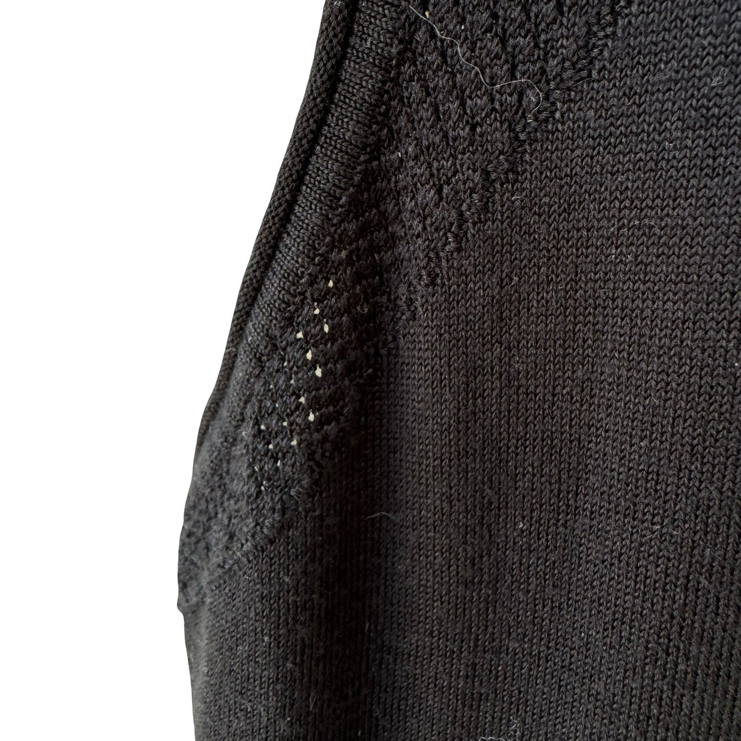Neiman Marcus Exclusive Black Silk Blend Mock Neck Sleeveless Knit Top XL Luxury