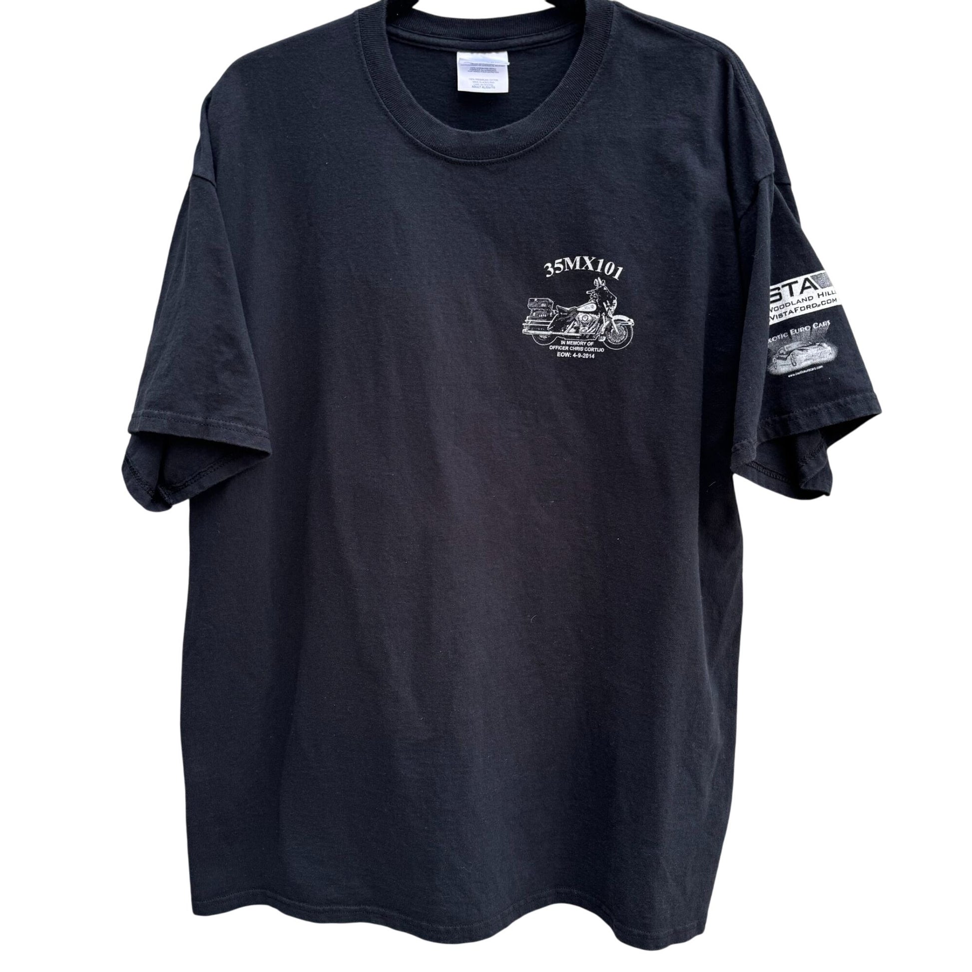 2014 LAPD Car Show Vintage 35MX101 Chris Memorial Port & Company Cotton Shirt XL