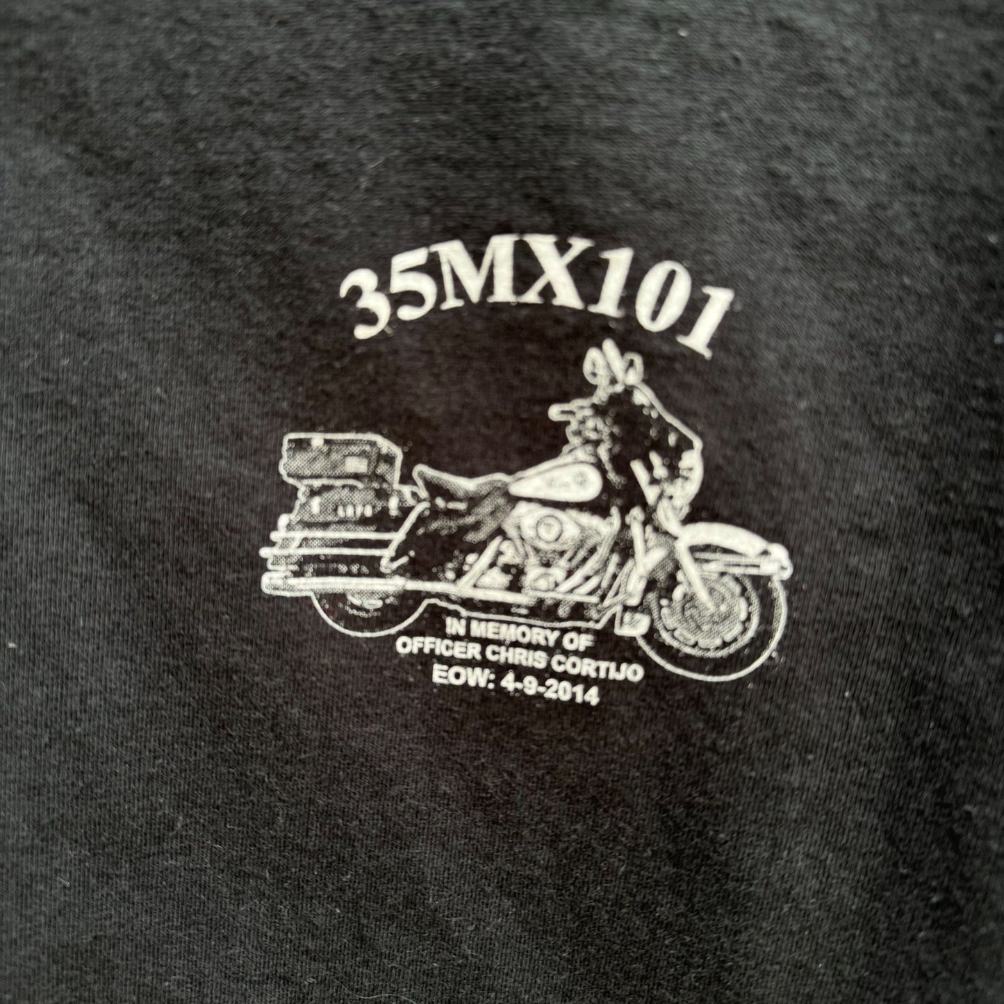 2014 LAPD Car Show Vintage 35MX101 Chris Memorial Port & Company Cotton Shirt XL