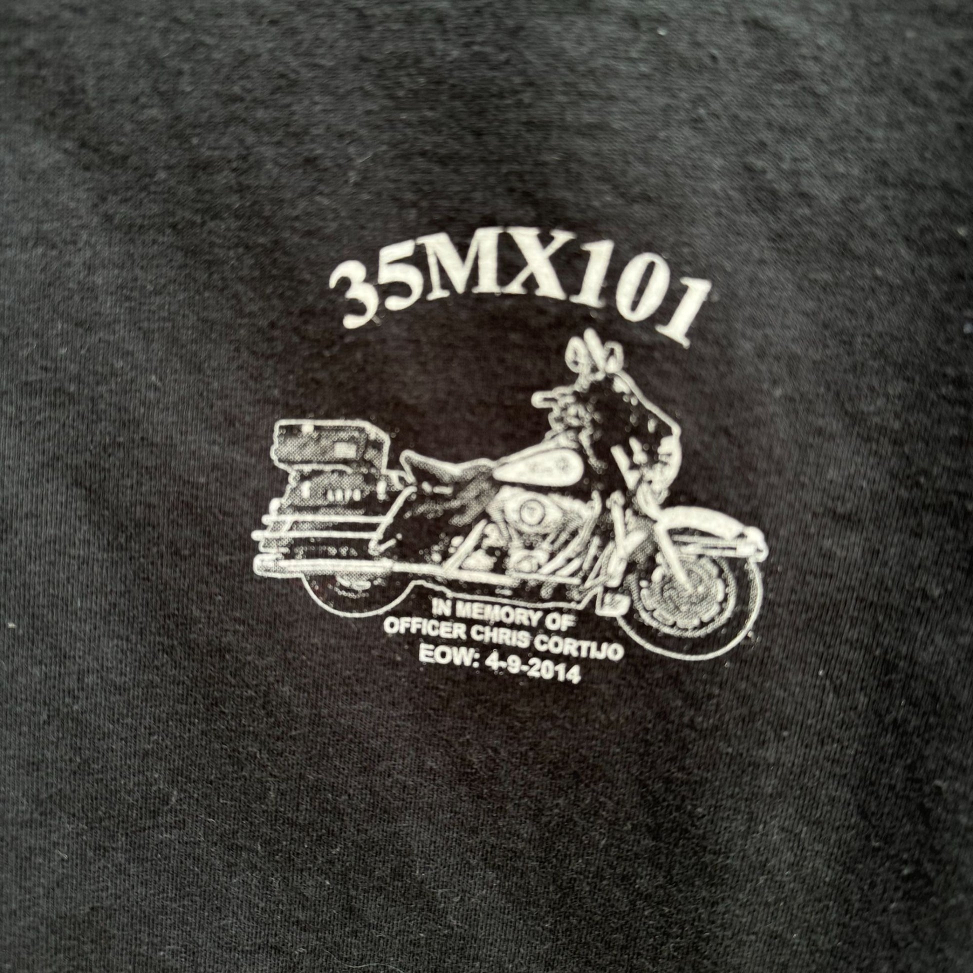 2014 LAPD Car Show Vintage 35MX101 Chris Memorial Port & Company Cotton Shirt XL