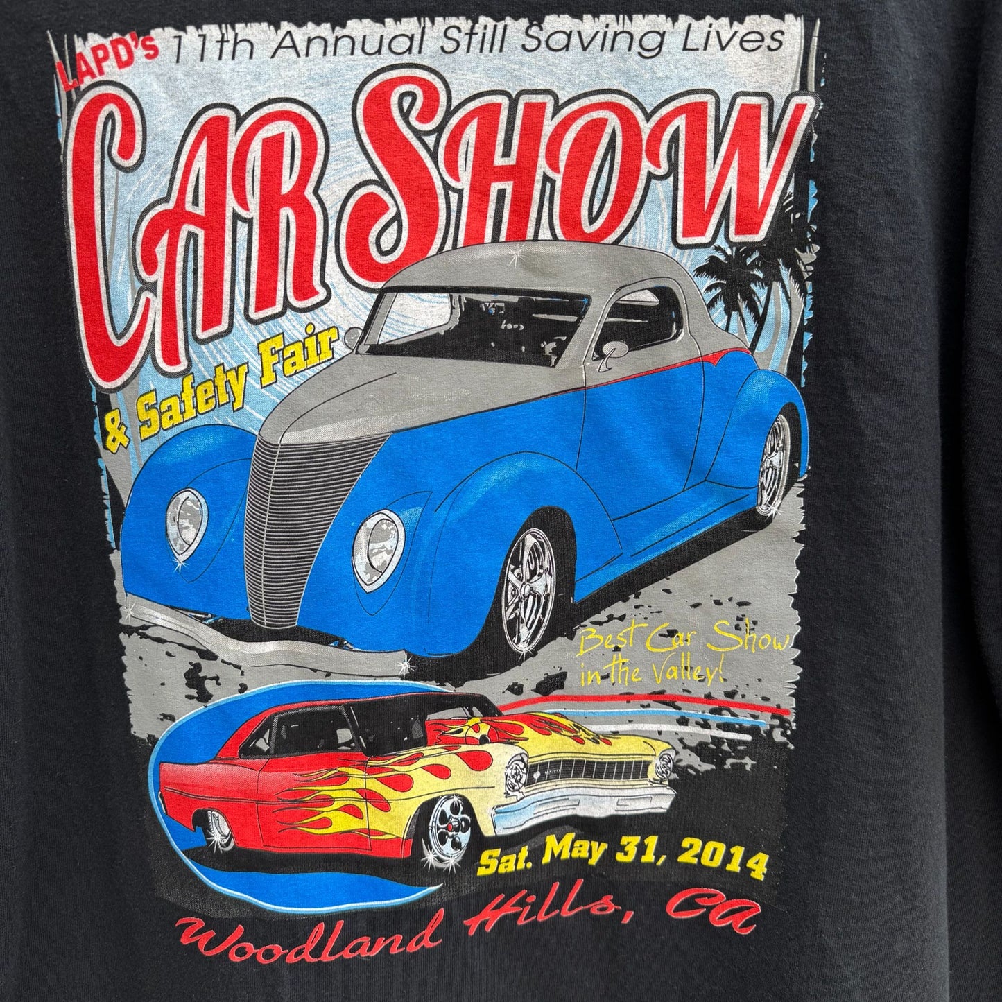 2014 LAPD Car Show Vintage 35MX101 Chris Memorial Port & Company Cotton Shirt XL