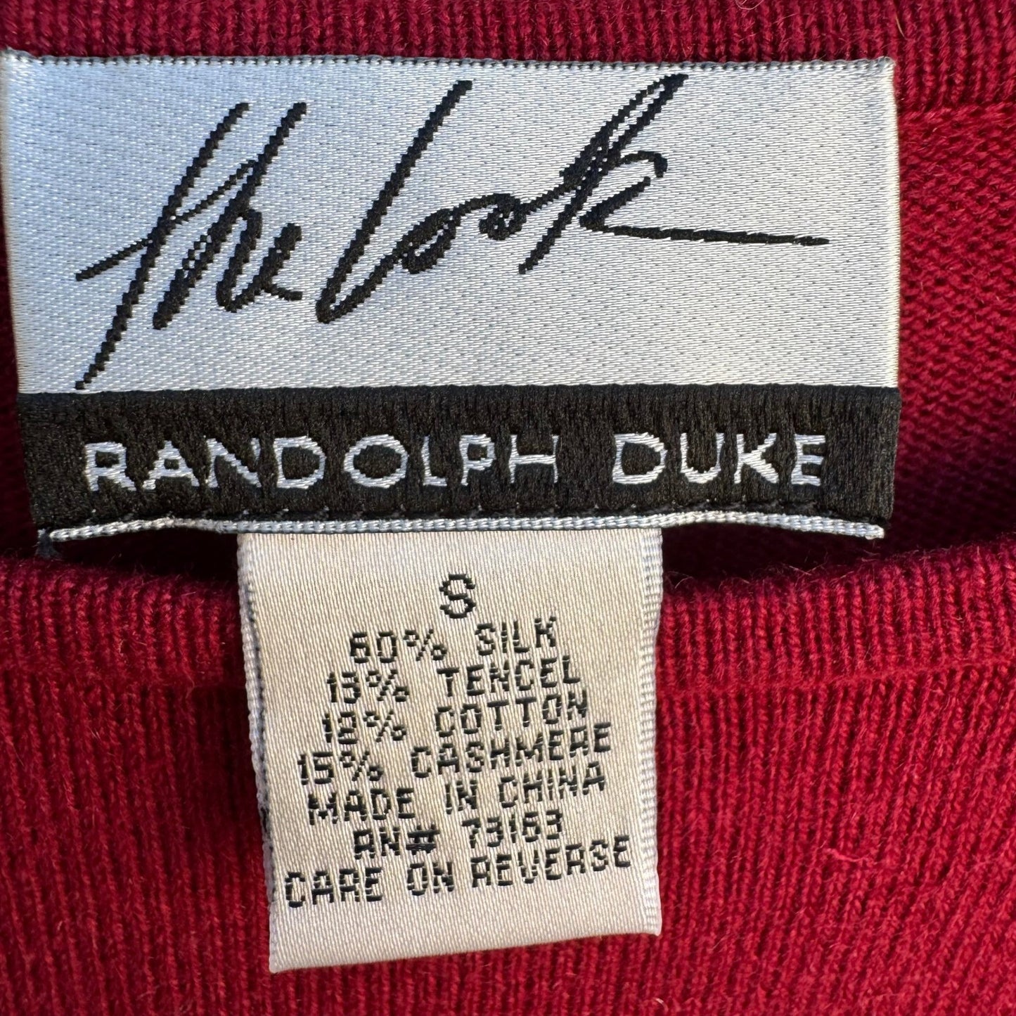 Randolph Duke The Look Womens Silk Cashmere Sweater Berry Red Minimalist Luxury