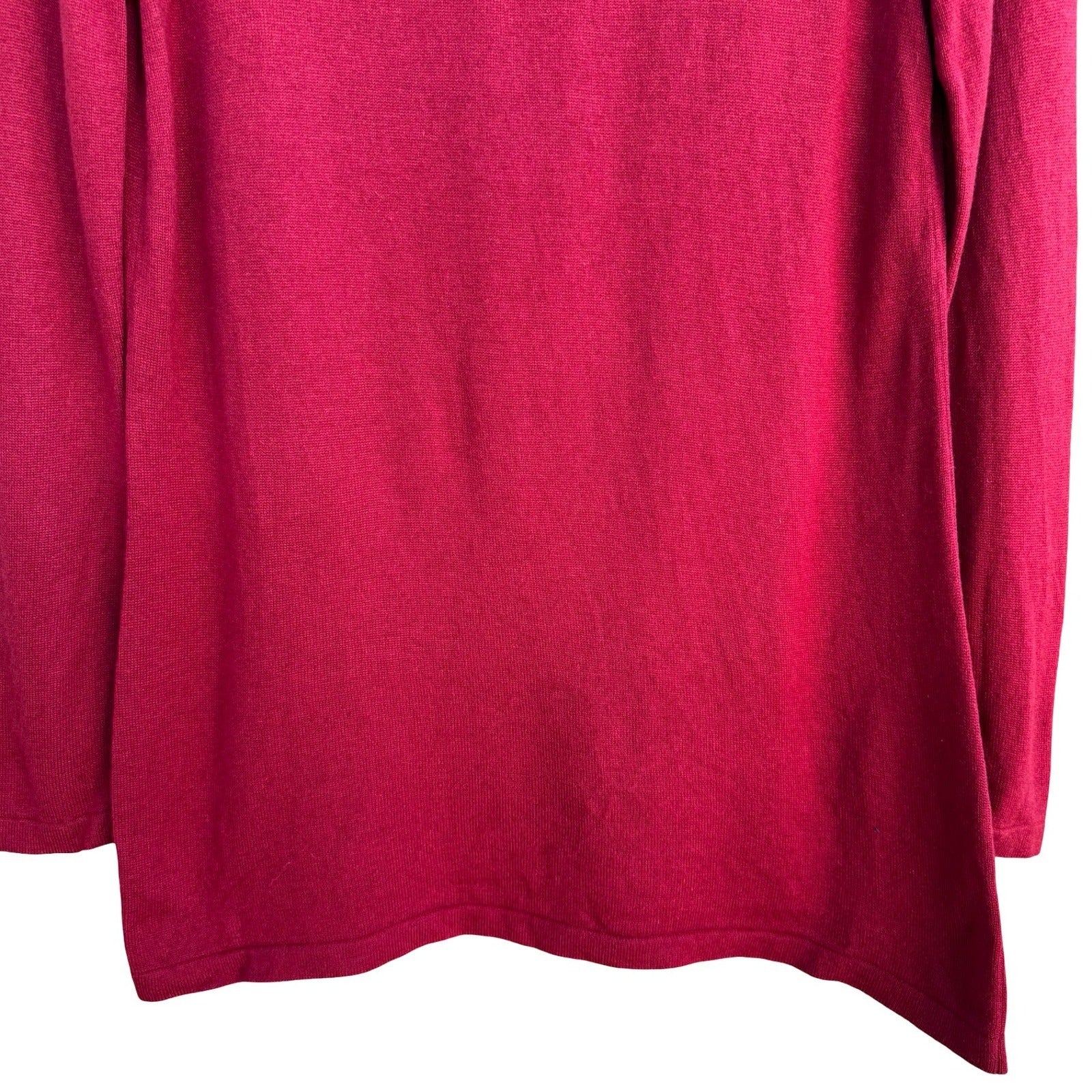 Randolph Duke The Look Womens Silk Cashmere Sweater Berry Red Minimalist Luxury
