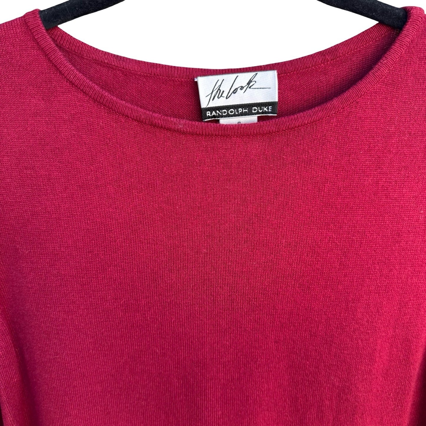 Randolph Duke The Look Womens Silk Cashmere Sweater Berry Red Minimalist Luxury